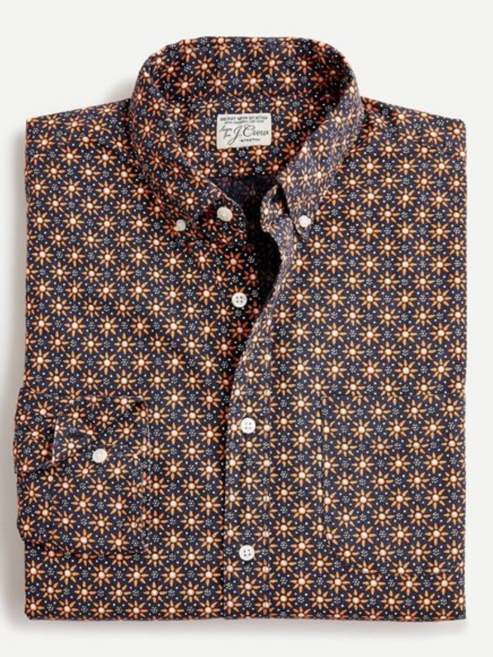 J. Crew Slim Untucked Stretch Secret Wash Cotton Poplin Button Down Shirt